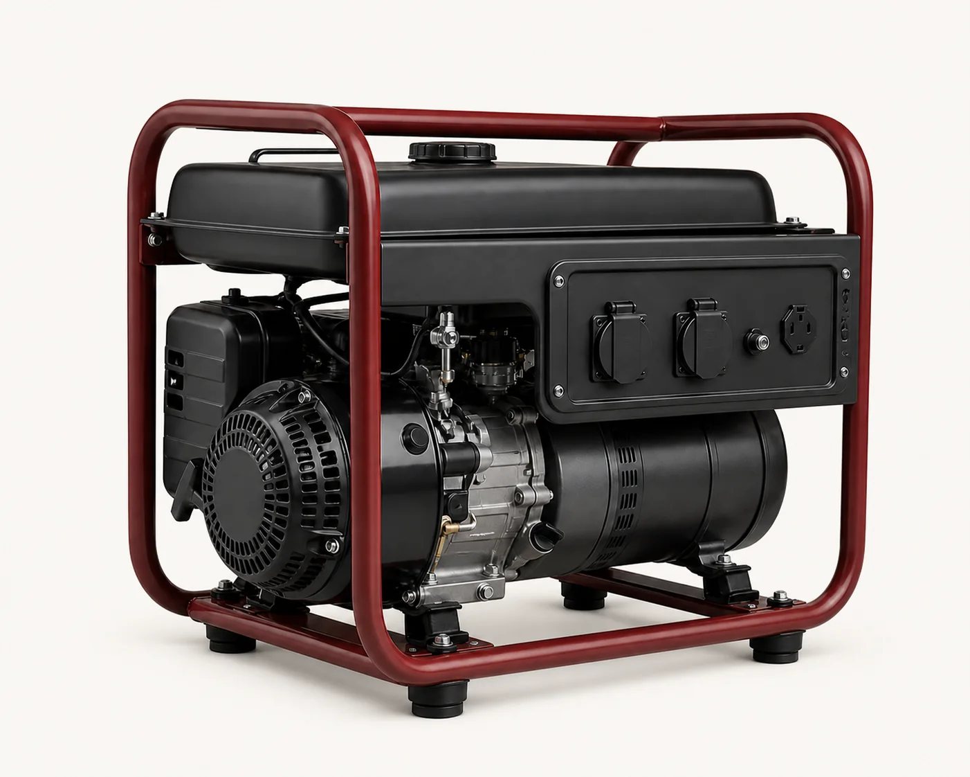 Portable open-frame electric generator
